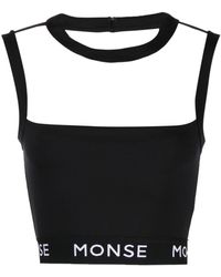 Monse - Logo-print Panelled Crop Top - Lyst