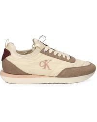 Calvin Klein - Suede-Panelled Logo-Embroidered Runner Sneakers - Lyst
