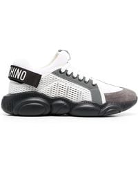 Moschino - Logo-Detail Low-Top Sneakers - Lyst