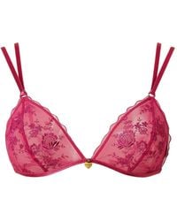 Twinset - Floral-Lace Triangle Bra - Lyst