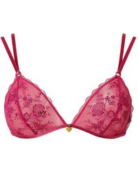 Twinset - Floral Tulle Triangle Bra - Lyst