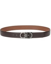 Ferragamo - Cinturón reversible con hebilla Gancini - Lyst