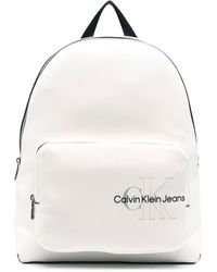 calvin klein backpack black and white