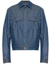 Moschino - Contrast-Stitch Denim Jacket - Lyst