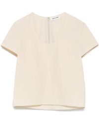 Low Classic - Uネック ブラウス - Lyst
