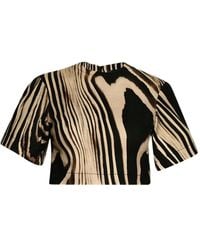 David Koma - Zebra-Pattern T-Shirt - Lyst