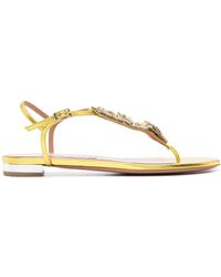 Aquazzura - Gin Tonic Metallic Sandals - Lyst