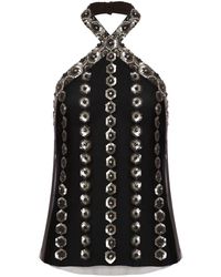 Alberta Ferretti - Sequin-Embellished Halterneck Top - Lyst