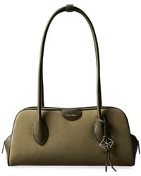 Calvin Klein - Sac Porté Épaule À Empiècements En Daim - Lyst