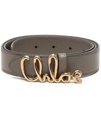 Chloé - Iconic Logo-Plaque Belt - Lyst