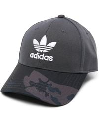adidas - Camouflage-print Logo-embroidered Cap - Lyst
