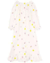 Sleeper - Floral-Print Button-Up Dress - Lyst