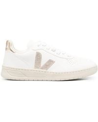 Veja - V10 Metallic Leather Sneakers - Lyst
