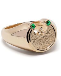 Pascale Monvoisin - 9kt Yellow Gold Mira Diamond And Emerald Ring - Lyst