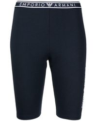 Emporio Armani - Pantalones cortos con logo estampado - Lyst