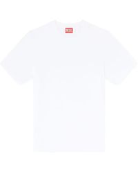 DIESEL - Cotton-Interlock T-Shirt With Logo Embroidery - Lyst