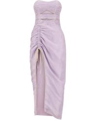 SANA OSMANI - Fern Cut-Out Ruched Midi Dress - Lyst