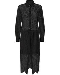Pinko - Lace-Panel Maxi Dress - Lyst