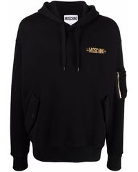 Moschino - Logo-lettering Cotton Hoodie - Lyst