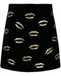 Givenchy - Lip Print Mini A-Line Skirt - Lyst
