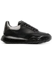 Alexander McQueen - Court Low Top Black Sneakers - Lyst