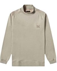 Needles - Logo-Embroidered Mock-Neck Sweatshirt - Lyst
