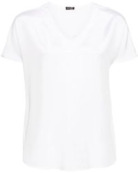 Kiton - V-Neck Silk T-Shirt - Lyst