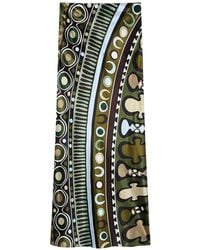 PUCCI - Soleil-Print Satin Skirt - Lyst