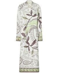 Tory Burch - Zijden Blousejurk Met Print - Lyst
