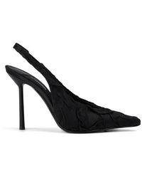 Le Silla - Clivage Ruched-Satin Pumps - Lyst