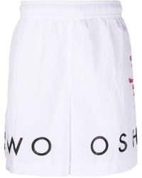 nike swimming swoosh print lap short in black