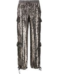 P.A.R.O.S.H. - Gamma Sequin-Embellished Trousers - Lyst
