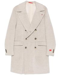 Isaia - Double-Breasted Coat - Lyst
