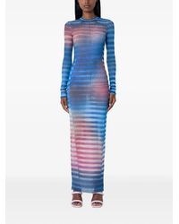 Jean Paul Gaultier - Gradient Mesh Long Dress - Lyst
