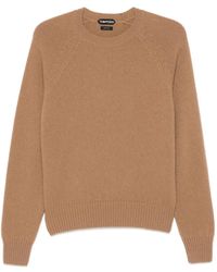 Tom Ford - Cashmere Crew Neck Sweater With Ribbed Trims - Lyst