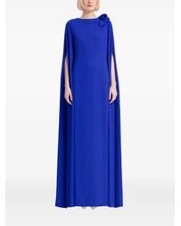 Gemy Maalouf - Rose-Detail Cape-Sleeve Gown - Lyst