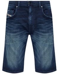 DIESEL - D-Krooley-Short-Bw Faded Denim Shorts - Lyst