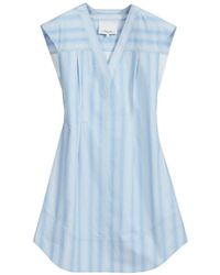 3.1 Phillip Lim - Striped V-Neck Mini Dress - Lyst