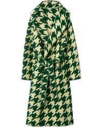 Burberry - Houndstooth-print Wool Robe - Lyst