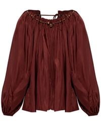 Zimmermann - Aster Gathered Bead Blouse - Lyst