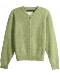Frenckenberger - Zip-Up Ribbed-Trim Cardigan - Lyst