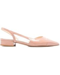 Anna F. - Pointed-Toe Slingback Flat Pumps - Lyst