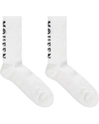 McQueen - Ribbed Logo Socks - Lyst