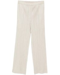 Pleats Please Issey Miyake - Pleated Slim Trousers - Lyst
