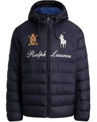 Polo Ralph Lauren Big Pony Down Jacket in Blue for Men | Lyst