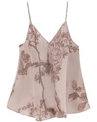 Mes Demoiselles - Galo Floral-Pattern V-Neck Top - Lyst