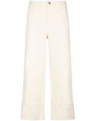 Weekend by Maxmara - Gesto Turned-Up Cropped Trousers - Lyst
