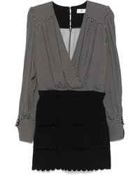 Elisabetta Franchi - Robe Mi-Longue À Pois - Lyst