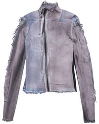 Rick Owens - Gary Frayed Denim Jacket - Lyst