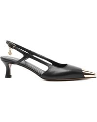 Maje - 50Mm Slingback Leather Pumps - Lyst